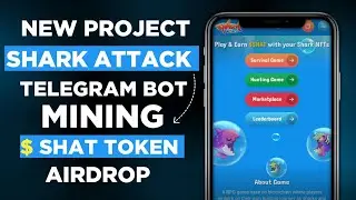 Shark attack new telegram mining bot || shark attack telegram  || Online earning tricks