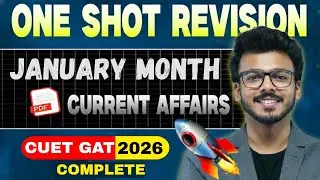 JANUARY Month Current Affairs | ONE SHOT | CUET GAT 2026 | By Harsh Soni Sir