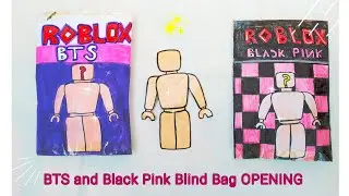 BTS, Black Pink Roblox Blind Bag OPENING | Squishy Blind Bag | Sanrio Outfit Blind Bag| Paper DIY