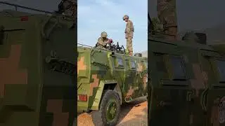 Chinese armored vehicles display at the start of joint Golden Dragon Exercises with Cambodia.