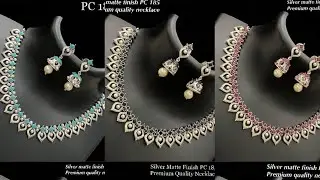 Silver Matte finish jewelry collection||Silver necklace desgins