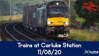 Trains at Carluke Station (11/08/20)