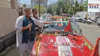 Red colour Maruti showcased as Bridal on  Jammu roads