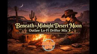 Beneath the Midnight Desert Moon 🏜️ | Outlaw Lo-Fi Drifter Mix