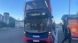 Morebus 2023 ADL Enviro 400 MMC (HJ73 JKX) on the M1 to Royal Bournemouth Hospital. 