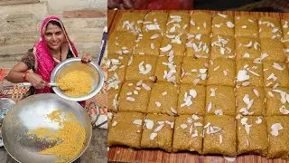 बीना मावा के सिर्फ 3 चीजों से बनाओ बाजार जैसा मोहनथाल easy way to make  mohanthaal recipe