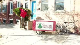 The Christmas Tree Stand Bike Delivery