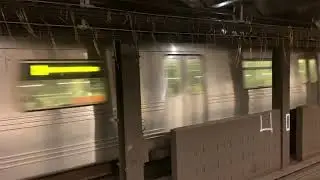 IND 8 Avenue Line: R46 (A) hauling into 42-PABT with Grinded Rails
