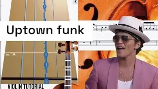 Mark Ronson - Uptown Funk [violin tutorial]