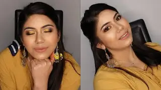Yellow Sunset Smokey Eye Ft | Colourpop cosmetics | Diksha Amatya
