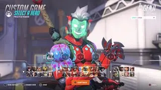 All Genji Cyber Demon Mythic Skin Combos + Showcase - Overwatch 2