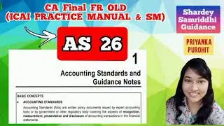 AS 26 Intangible Assets CA FINAL FR OLD ACCOUNTING STANDARDS QUESTIONS ICAI PM SM REVISION CA IPCC