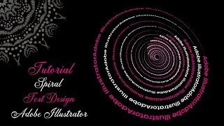 How to create spiral text design in adobe illustrator ।। AjkerDiganta IT