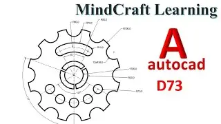 AutoCAD 2D Practice Drawing D73 | Step-by-Step Mechanical Drawing Tutorial