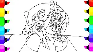 The Amazing Digital Circus New Coloring Pages | How to COLOR POMNI LOVES JAX | NCS MUSIC
