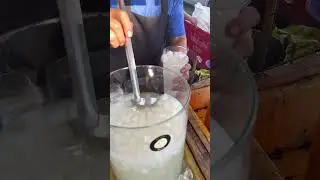 Lychee juice, fragrant and slightly sweet. Add lychee jelly and it's even more delicious#streetfood