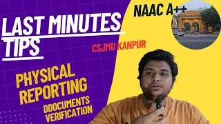 CSJMU KANPUR || PHYSICAL REPORTING || DOCUMENT VERIFICATION || LAST MINUTE TIPS