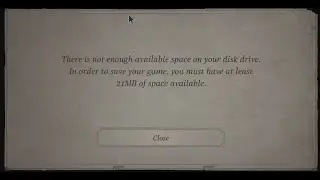 Resident Evil Village - Not enough available space on your disk drive error fix