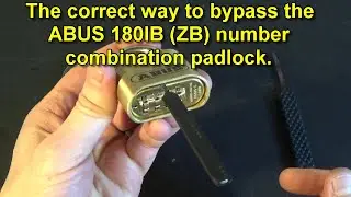 The correct way to bypass the ABUS 180IB (ZB) number combination padlock.