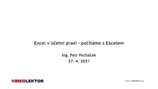 Excel v účetní praxi – počítáme s Excelem