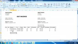 PREPARE GST  SALES INVOICE (BILL)  IN EXCEL  FOR  PHARMA DISTRIBUTORS IN TELUGU