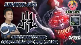 Lilgun.423 Controlling Two Lanes With 10 Charges Spin Web | SEA DPC Div II - Broodmother Gameplay #1