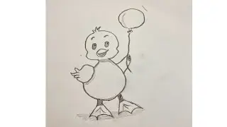 Drawing for Relaxation, Ugly Duckling, Easy Pencil Drawing 