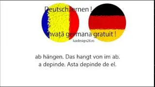 Ab h&auml;ngen a depinde Invata limba germana online, germana audio