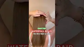 Knotted waterfall braid step by step #waterfall  #waterfallbraid  #hairstyle  #braidedupdo
