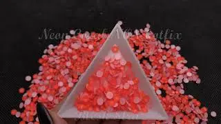 NON hotfix rhinestones Neon Coral Flat Back