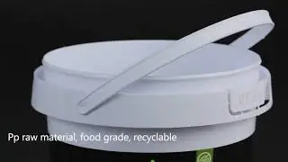 Plastic round bucket with color printing food grade