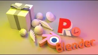 Моделирование новогодней открытки в Blender 3D.