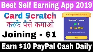 Cash Go New PayPal Earning App | Scratch Cards & Earn Money | Joining - $1 | Cash Go