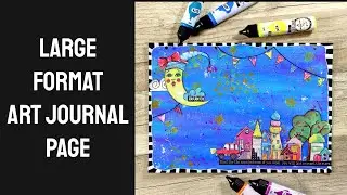 How to fill a big blank space when making art journal pages