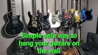 How to hang your guitars on the wall with these angled adjustable guitar wall hangers for guitarist