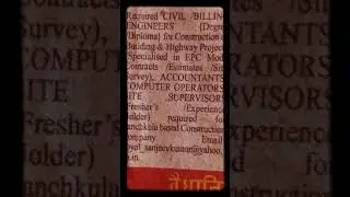 civil engineer (diploma, degree),billing engineer, accountant, computer operator,site supervisor