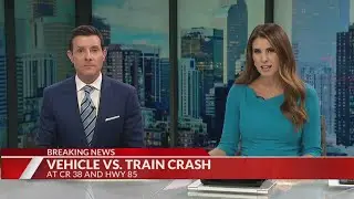 Train and vehicle crash near Colorado Road 38, Highway 85