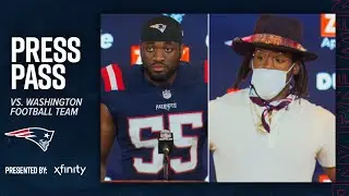 Cam Newton, Josh Uche, James White, Joejuan Williams Debrief Win Over Washington | Press Pass