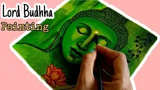 Lord Buddha Canvas Painting / Acrylic Painting / Step by step tutorial /Canvas Of Life