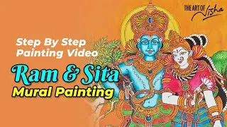 RAM SITA  | Step by Step Mural sketching and painting Method | The Art of Nisha | Ramayana Story