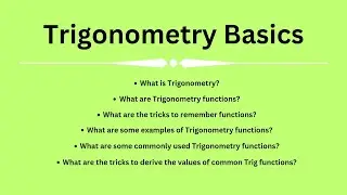 Trigonometry basics🔥Fundamentals of Trigonometry @umeshkhetan
