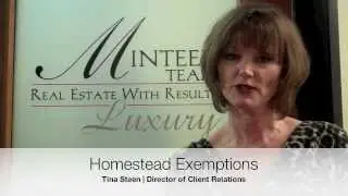 Minteer Team's Tina Steen on Homestead Exemptions