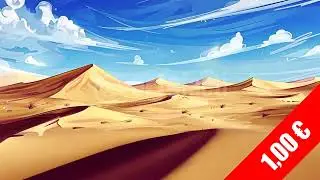 Stylized Desert Landscape &ndash; HD Animated-Look Stock Footage (1080p)