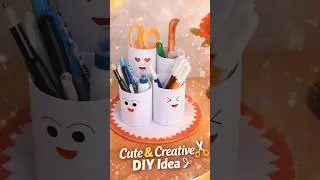 &ldquo;Turn waste into wow ✂️✨ Cute & creative DIY pen holder 💕&rdquo; #sahincreativity #diy #artandcraft