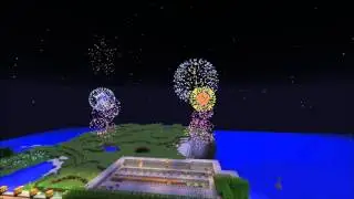 Silvesterfeuerwerk auf dem Ayocraft-Minecraft-Server (2015)