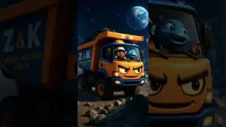 Zillie & Koko Mining Coal on the Moon #shortvideo #truck #shorts