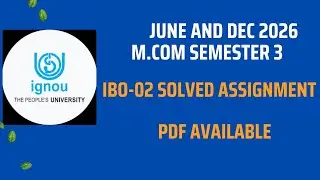 IBO 02 SOLVED ASSIGNMENT 2026 IN ENGLISH 