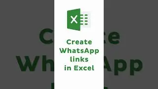 Create Whatsapp links in Excel (In 20 Seconds) #shorts #excel