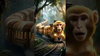 This monkey train will make your day ☮️❤️😊✅️🥰 #youtubeshorts #explore #monkeycozytrain #shorts #edit