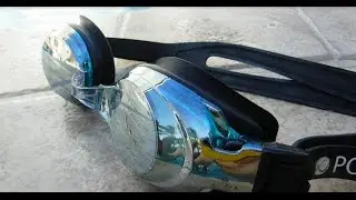 Pofinity Mirrored Swim Goggles With Case &  Lifetime Warranty